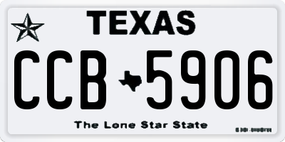 TX license plate CCB5906