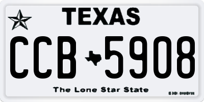 TX license plate CCB5908