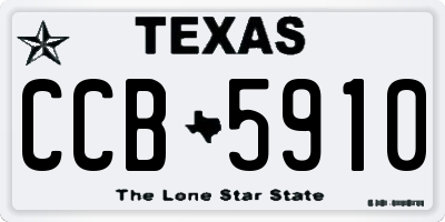 TX license plate CCB5910