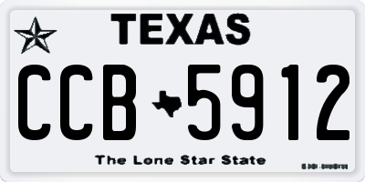 TX license plate CCB5912