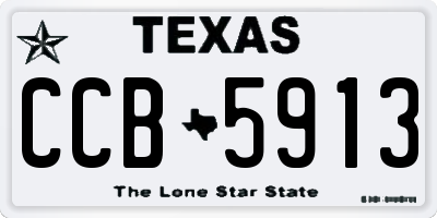 TX license plate CCB5913