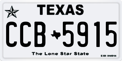 TX license plate CCB5915