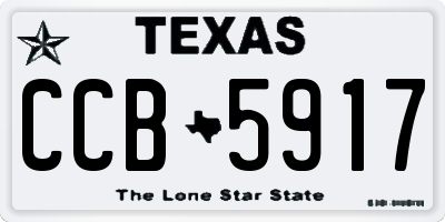 TX license plate CCB5917
