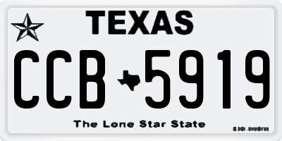 TX license plate CCB5919