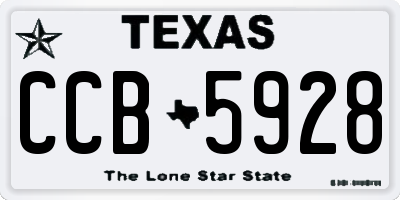 TX license plate CCB5928