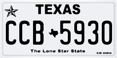TX license plate CCB5930