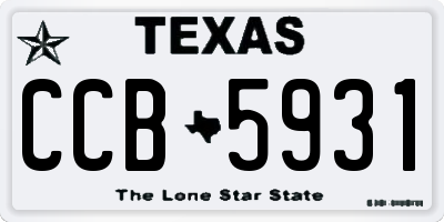 TX license plate CCB5931