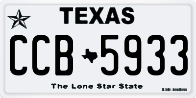 TX license plate CCB5933