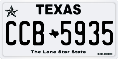 TX license plate CCB5935