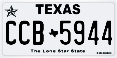 TX license plate CCB5944