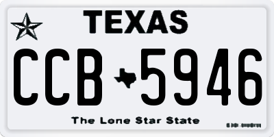 TX license plate CCB5946
