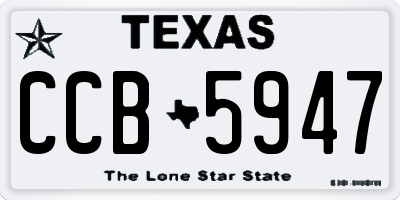 TX license plate CCB5947