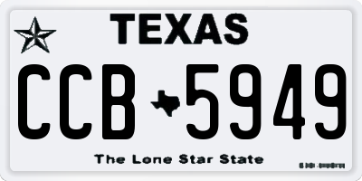 TX license plate CCB5949