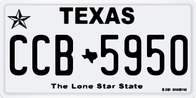 TX license plate CCB5950