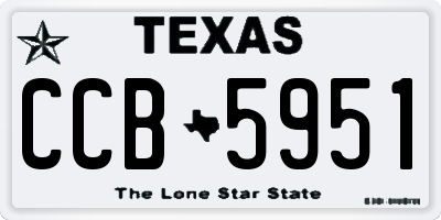 TX license plate CCB5951