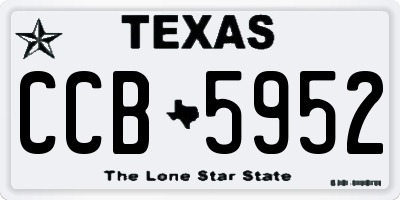 TX license plate CCB5952