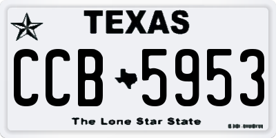 TX license plate CCB5953