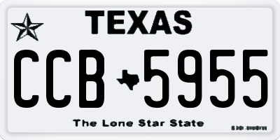 TX license plate CCB5955