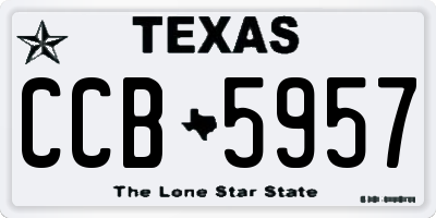 TX license plate CCB5957