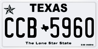 TX license plate CCB5960