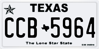 TX license plate CCB5964