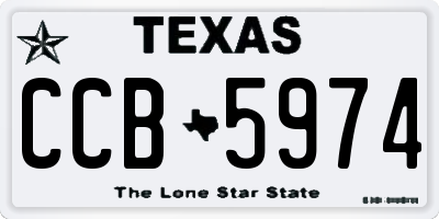 TX license plate CCB5974