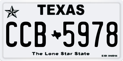 TX license plate CCB5978