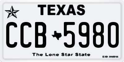 TX license plate CCB5980