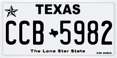 TX license plate CCB5982