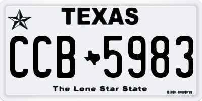 TX license plate CCB5983