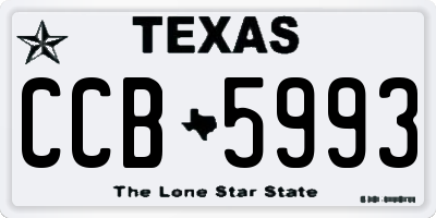 TX license plate CCB5993