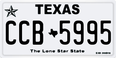 TX license plate CCB5995