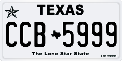 TX license plate CCB5999