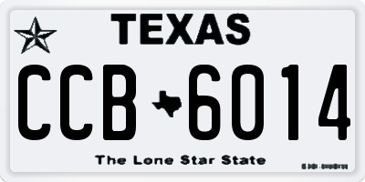 TX license plate CCB6014