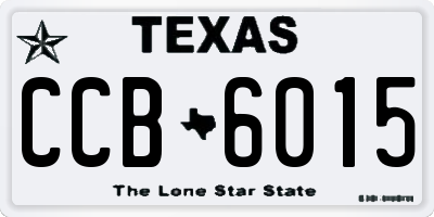 TX license plate CCB6015