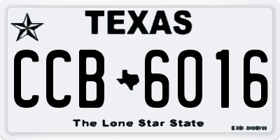 TX license plate CCB6016