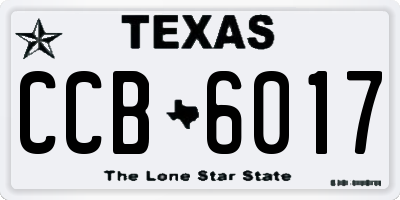 TX license plate CCB6017