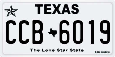 TX license plate CCB6019