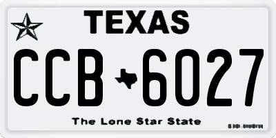 TX license plate CCB6027