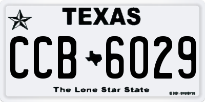 TX license plate CCB6029