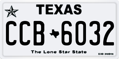 TX license plate CCB6032