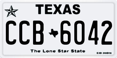 TX license plate CCB6042