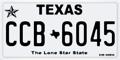 TX license plate CCB6045