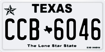 TX license plate CCB6046