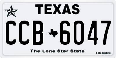 TX license plate CCB6047