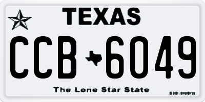 TX license plate CCB6049
