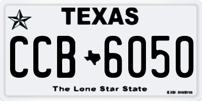 TX license plate CCB6050