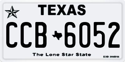 TX license plate CCB6052