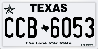 TX license plate CCB6053