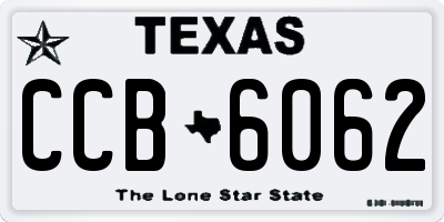 TX license plate CCB6062